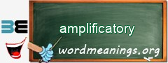 WordMeaning blackboard for amplificatory